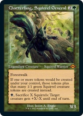 Chatterfang Squirrel General (Retro Frame) (Foil Etched) (410) [MH2] - MTG Single