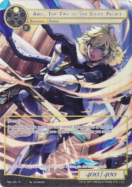 Abel Top Two of the Light Palace (Full Art) (1) [ROL] - Force of Will Single