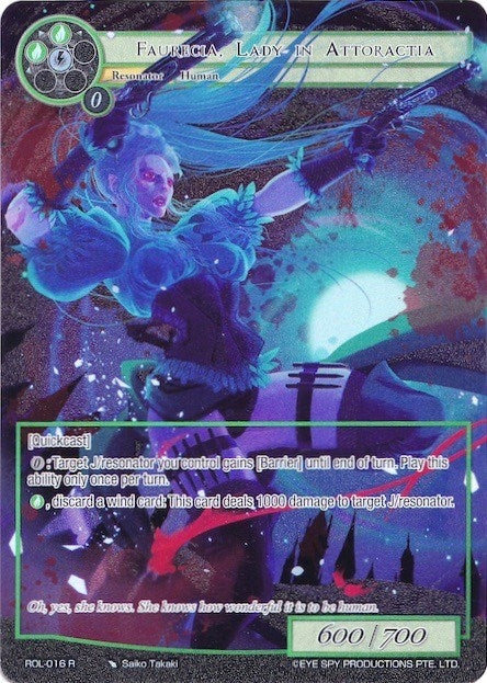 Faurecia Lady-In Attoractia (Full Art) (16) [ROL] - Force of Will Single