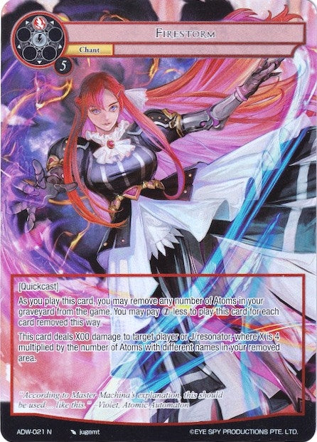 Firestorm (Full Art) (21) [ADW] - Force of Will Single