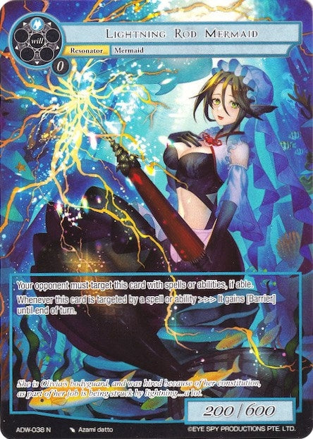 Lightning Rod Mermaid (Full Art) (38) [ADW] - Force of Will Single