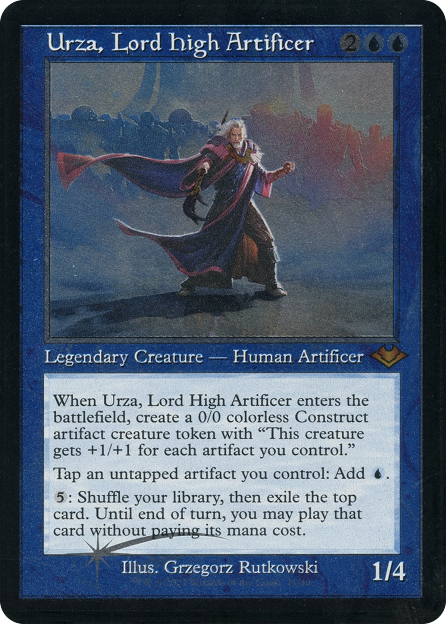 Urza Lord High Artificer (Retro Frame) (Foil Etched) (11) [MH1] - MTG Single