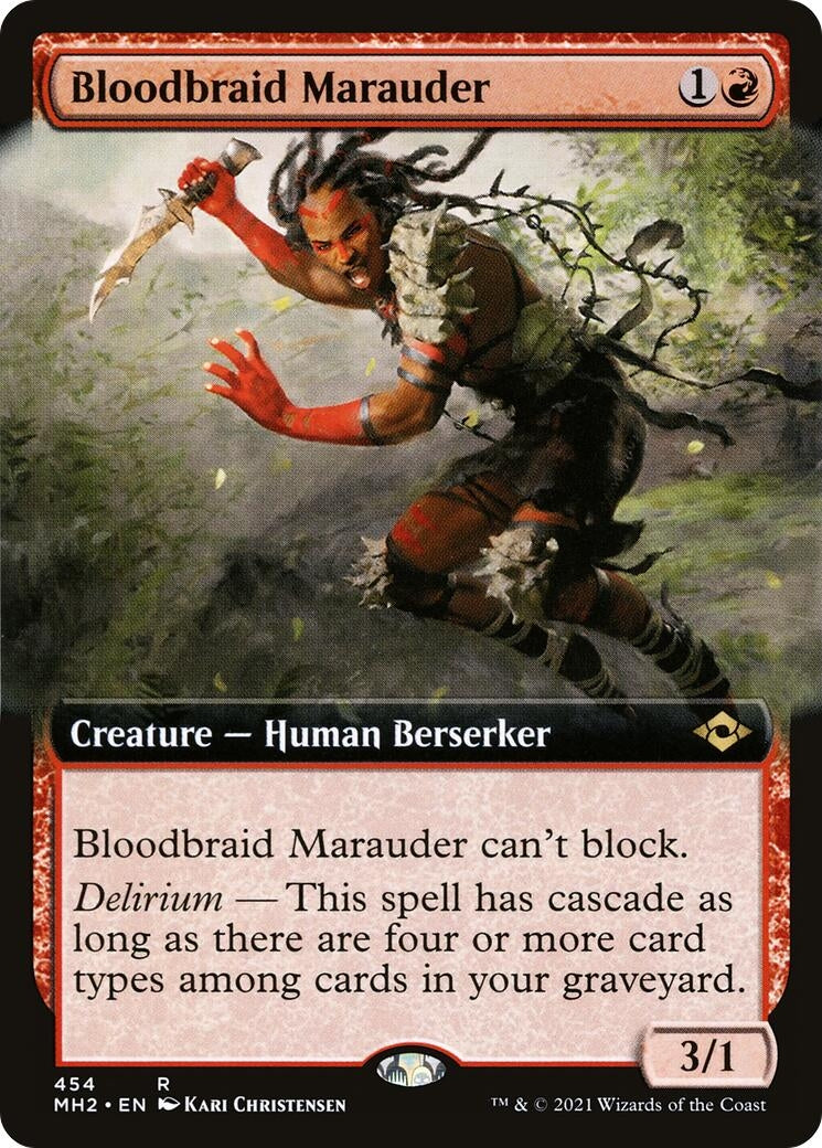 Bloodbraid Marauder (Extended Art) (454) [MH2] - MTG Single