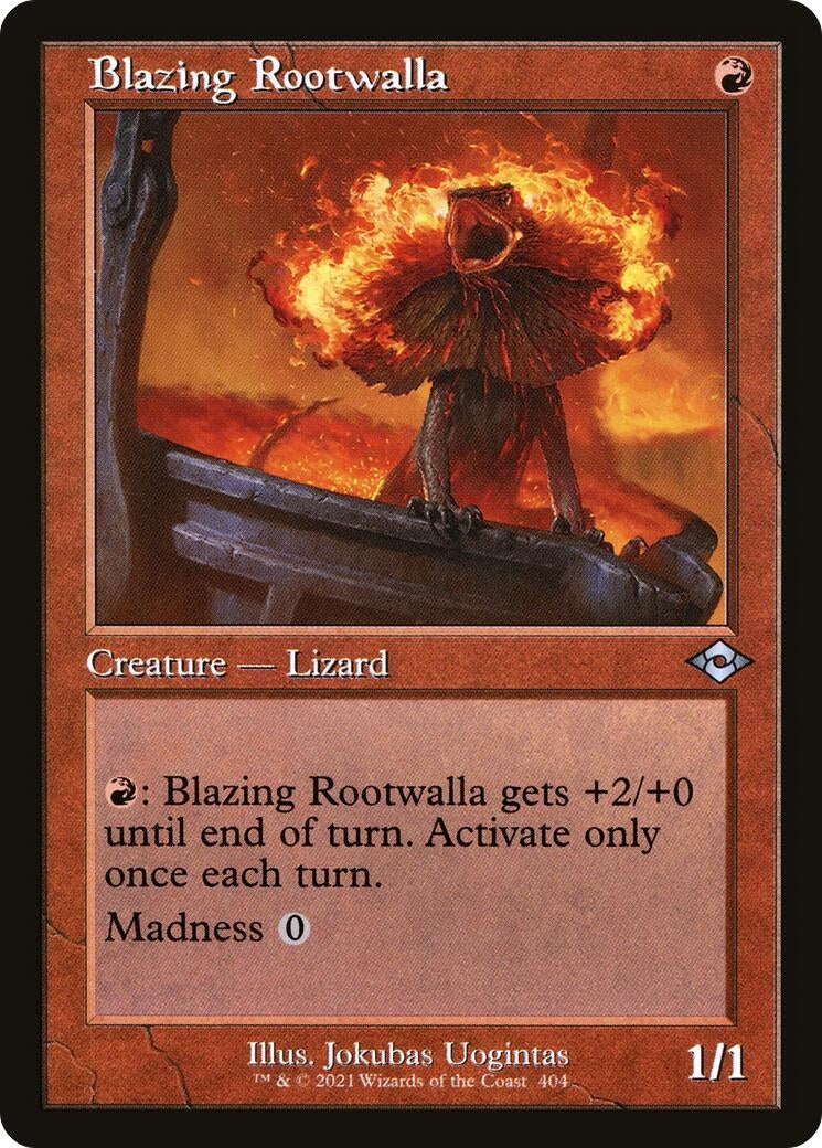 Blazing Rootwalla (Retro Frame) (404) [MH2] - MTG Single