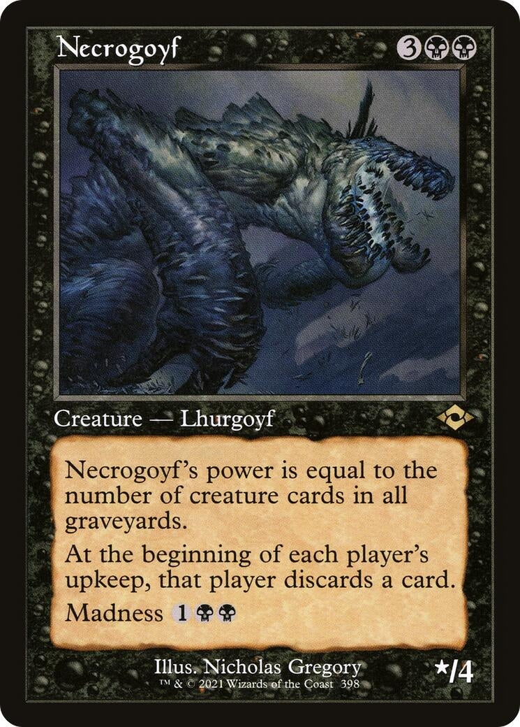 Necrogoyf (Retro Frame) (398) [MH2] - MTG Single