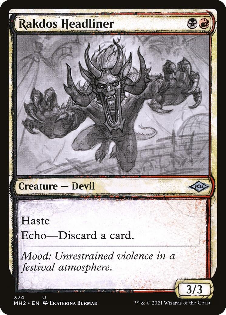 Rakdos Headliner (Showcase) (374) [MH2] - MTG Single