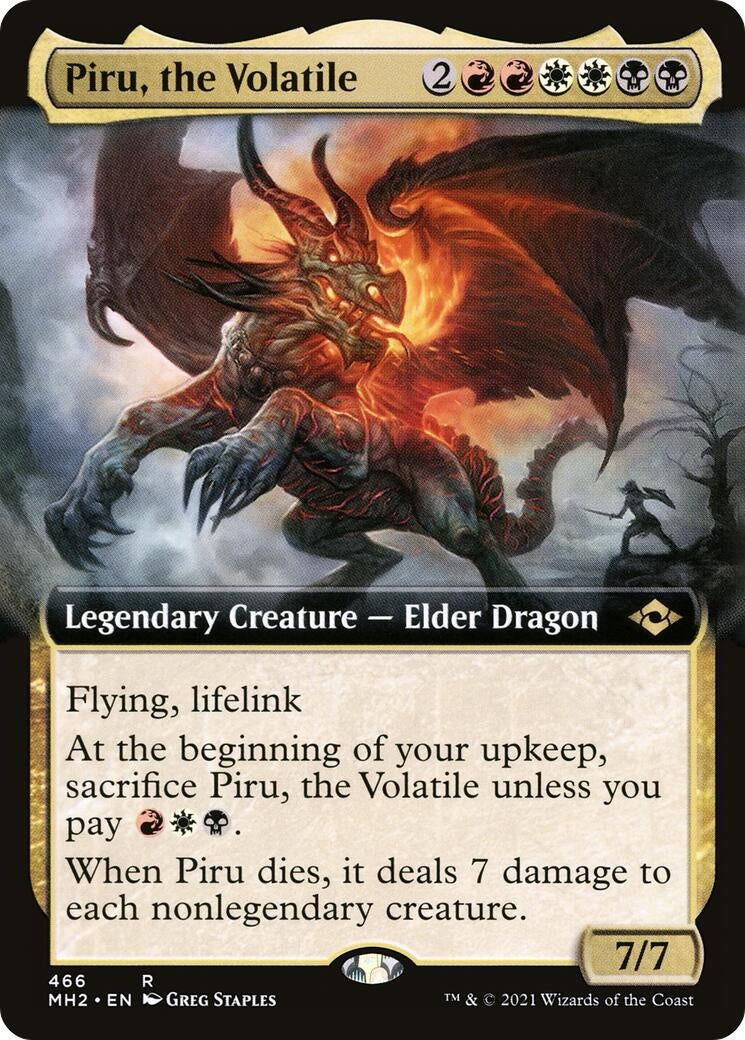 Piru the Volatile (Extended Art) (466) [MH2] - MTG Single