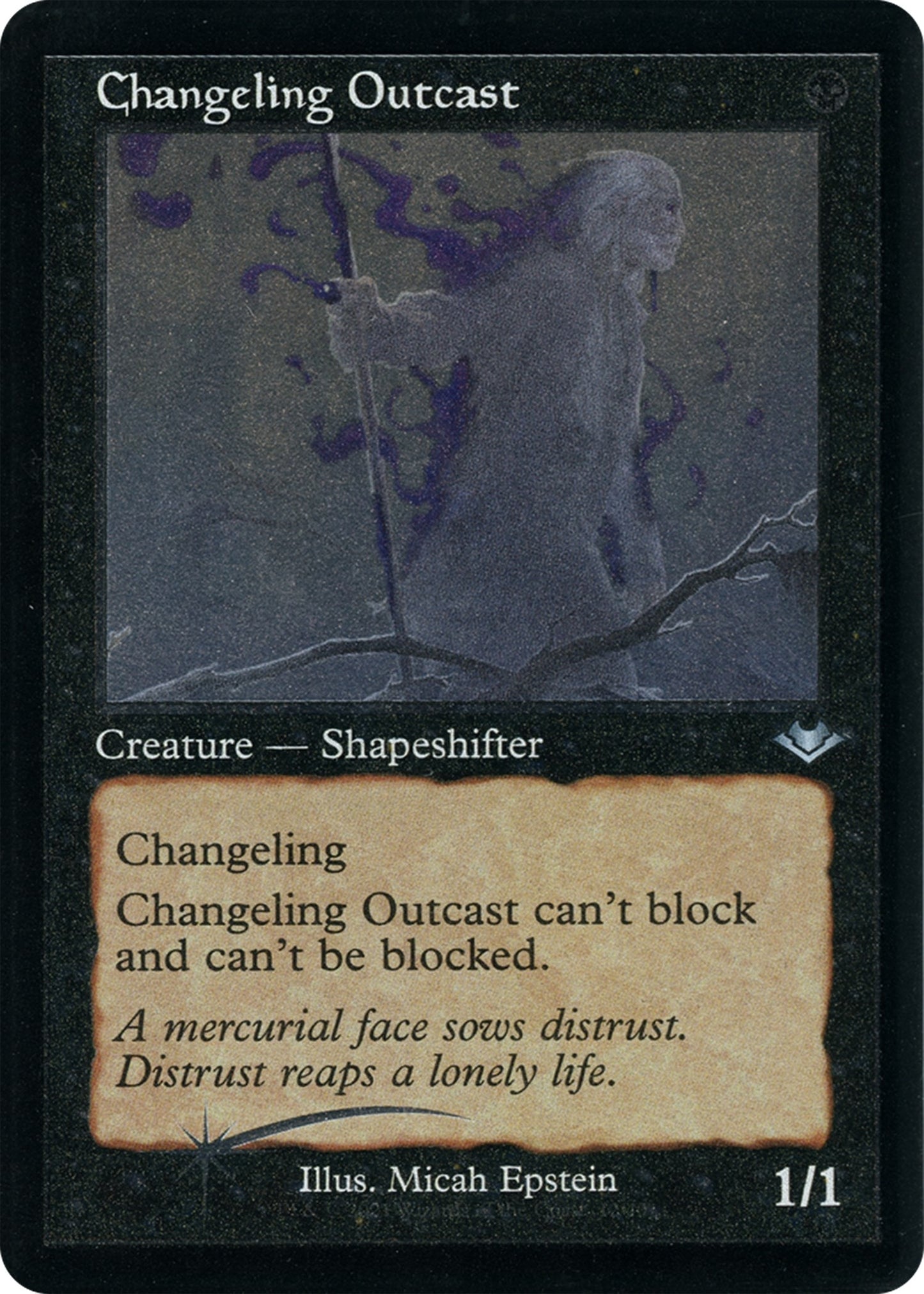 Changeling Outcast (Retro Frame) (Foil Etched) (12) [MH1] - MTG Single