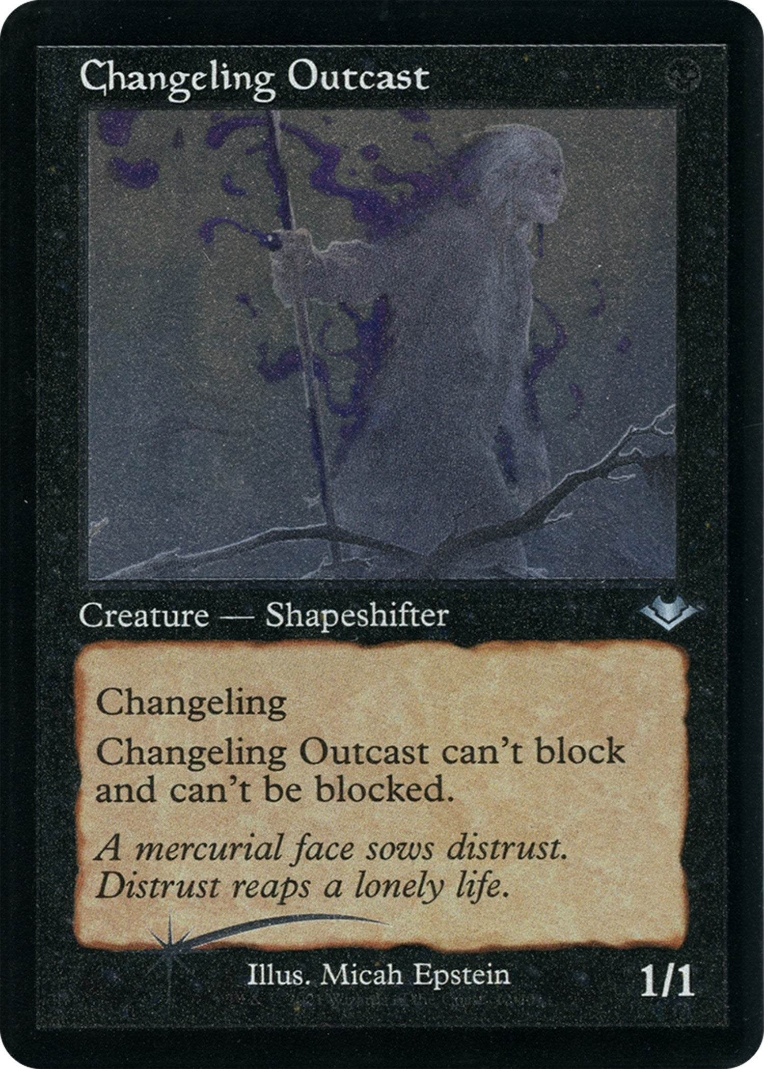 Changeling Outcast (Retro Frame) (Foil Etched) (12) [MH1] - MTG Single