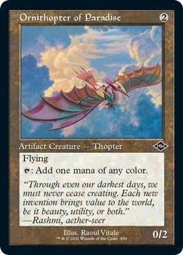 Ornithopter of Paradise (Retro Frame) (Foil Etched) (430) [MH2] - MTG Single