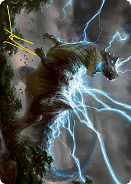Thrasta Tempest’s Roar Art Card (41/81) (Gold-Stamped Signature) (41) [ASMH2] - MTG Single
