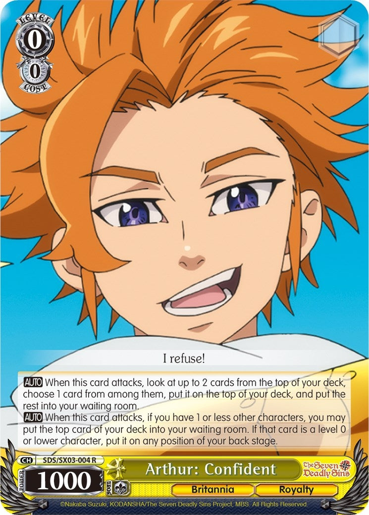 Arthur: Confident (3004) [SDS/SX03] - Weiss Schwarz Single