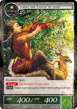 Faun the Player of Stub (1) [OG1] - Force of Will Single