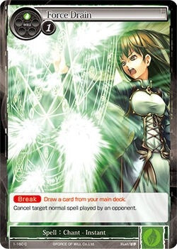 Force Drain (1) [OG1] - Force of Will Single