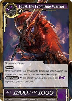 Faust the Promising Warrior (1) [OG1] - Force of Will Single