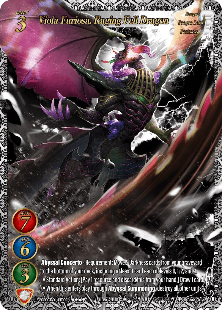 Viola Furiosa Raging Fell Dragon (Uber Rare) (2020) [GB01] - Gate Ruler Single