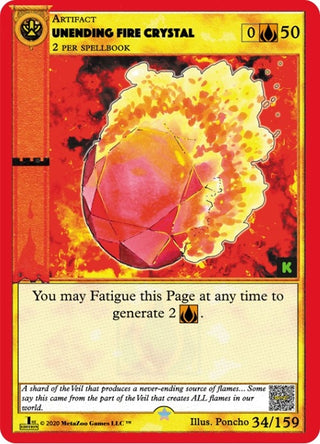 Unending Fire Crystal (34) (CNKE) - MetaZoo Single