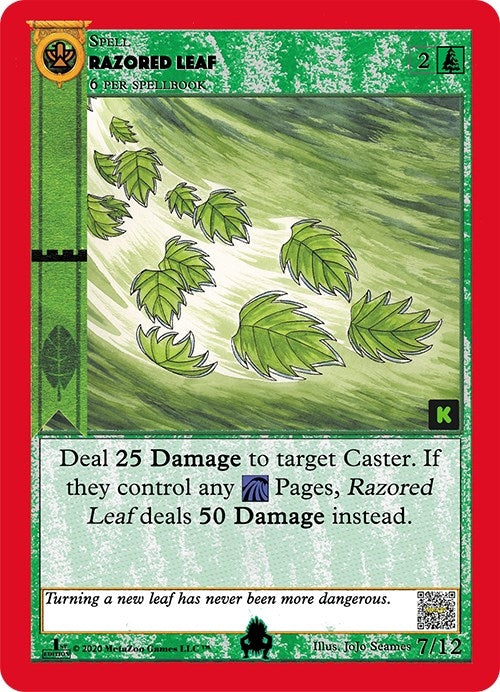 Razored Leaf (7) (CNKE-TD) - MetaZoo Single