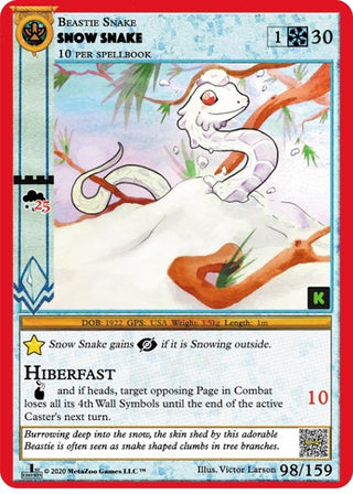 Snow Snake (98) (CNKE) - MetaZoo Single