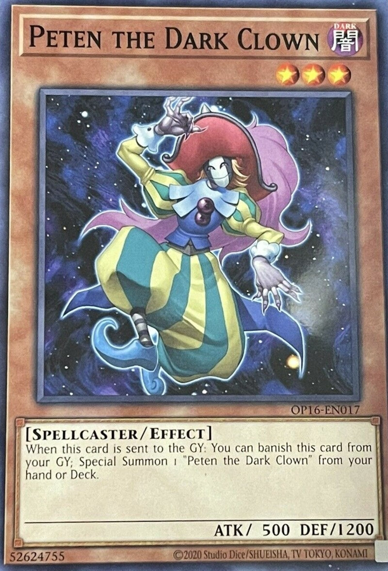 Peten the Dark Clown (16017) (OP16) - YuGiOh Single