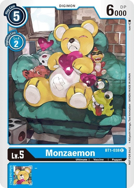 Monzaemon - BT1-038 (Official Tournament Pack Vol.2) (1038) [BT01-03] - Digimon Card Game Single