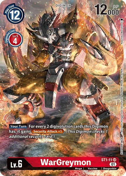 WarGreymon - ST1-11 (Premier TO Event June 2021) (111) [ST-1] - Digimon Card Game Single