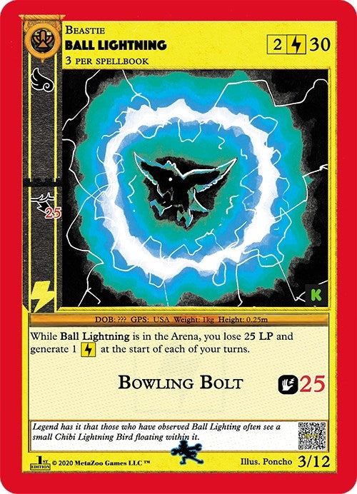 Ball Lightning (3) (CNKE-TD) - MetaZoo Single
