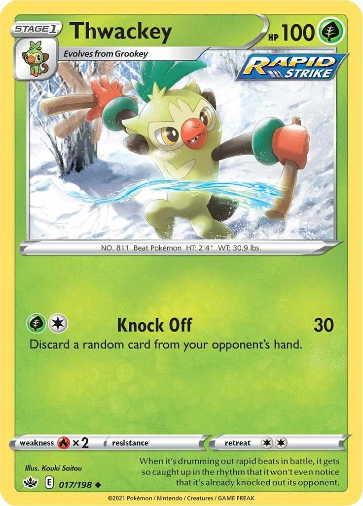 Image for Thwackey (017/198) (SWSH06: Chilling Reign) - Pokemon