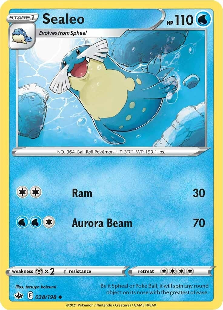 Image for Sealeo (038/198) (SWSH06: Chilling Reign) - Pokemon