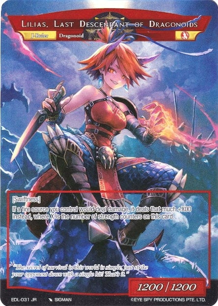 Lilias Last Descendant of Dragonoids (Full Art Ruler) (31) [EDL] - Force of Will Single