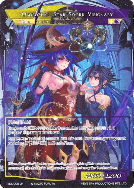 Oborozuki Star Sword Visionary (Full Art Ruler) (9) [EDL] - Force of Will Single