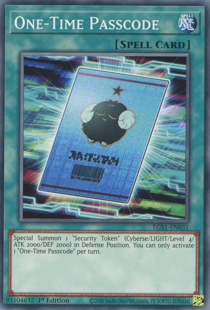 One-Time Passcode (1031) (EGS1) - YuGiOh Single