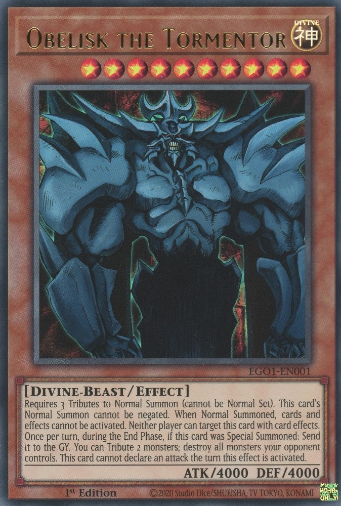 Obelisk the Tormentor (1001) (EGO1) - YuGiOh Single