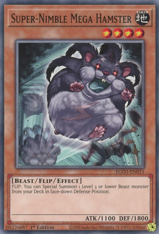 Super-Nimble Mega Hamster (1011) (EGO1) - YuGiOh Single