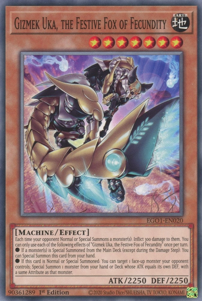 Gizmek Uka the Festive Fox of Fecundity (1020) (EGO1) - YuGiOh Single