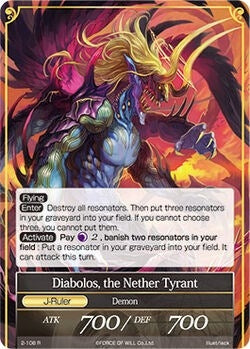 Sariel the Lord of the End // Diabolos the Nether Tyrant (2) [OG2] - Force of Will Single