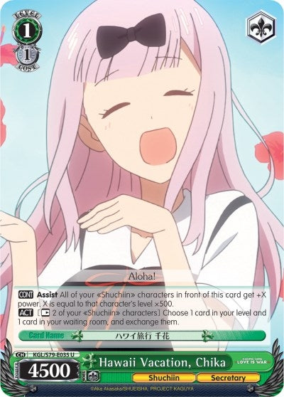 Hawaii Vacation Chika (79035) [KGL/S79] - Weiss Schwarz Single