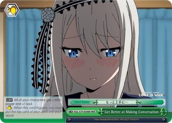 Get Better at Making Conversation (RRR) (79048) [KGL/S79] - Weiss Schwarz Single