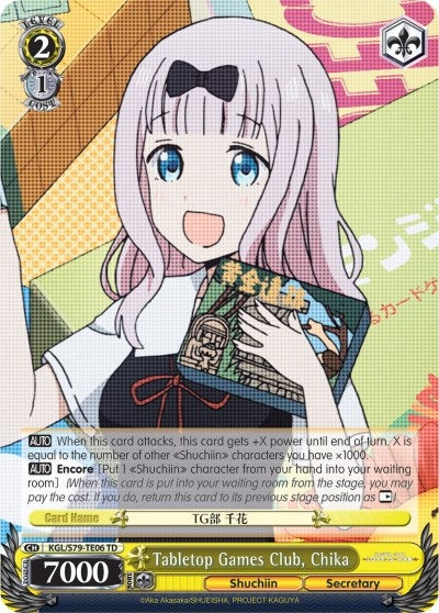 Tabletop Games Club Chika (7906) [KGL/S79] - Weiss Schwarz Single