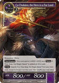 Cu Chulainn the Hero in a Far Land (2) [OG2] - Force of Will Single