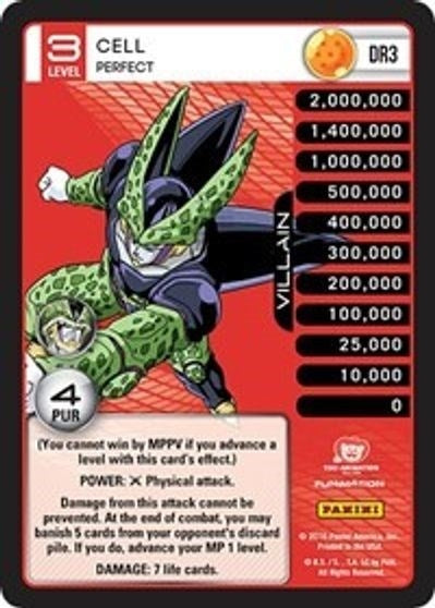Cell - Perfect (Rainbow Parallel Foil) (3) [PER] - Dragon Ball Z TCG Single