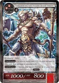 Gilgamesh the Tyrant of the Hunt (2) [OG2] - Force of Will Single