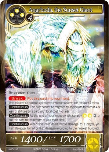 Angrboda the Sunset Giant (3) [OG3] - Force of Will Single