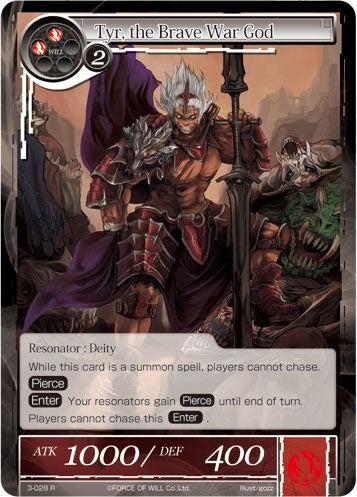 Tyr the Brave War God (3) [OG3] - Force of Will Single