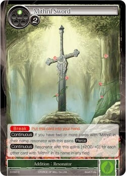 Mithril Sword (3) [OG3] - Force of Will Single