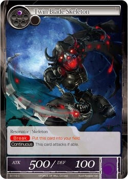 Twin Blade Skeleton (3) [OG3] - Force of Will Single
