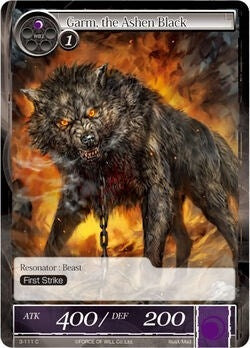 Garm the Ashen Black (3) [OG3] - Force of Will Single