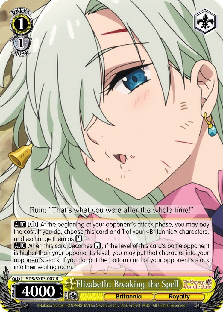 Elizabeth: Breaking the Spell (3007) [SDS/SX03] - Weiss Schwarz Single