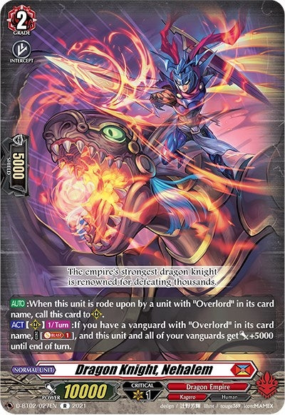 Dragon Knight Nehalem (2027) [D-BT02] - Cardfight Vanguard Single