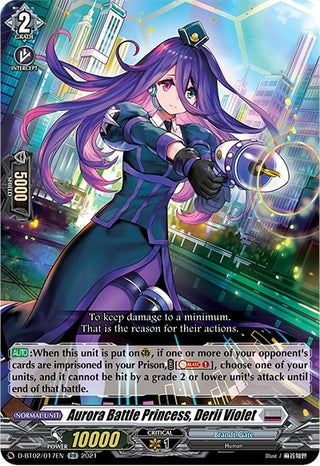 Aurora Battle Princess Derii Violet (2017) [D-BT02] - Cardfight Vanguard Single